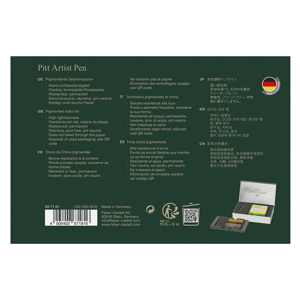 Faber-Castell Pitt Artist Brush Pen City Gift Set of 12 Berlin