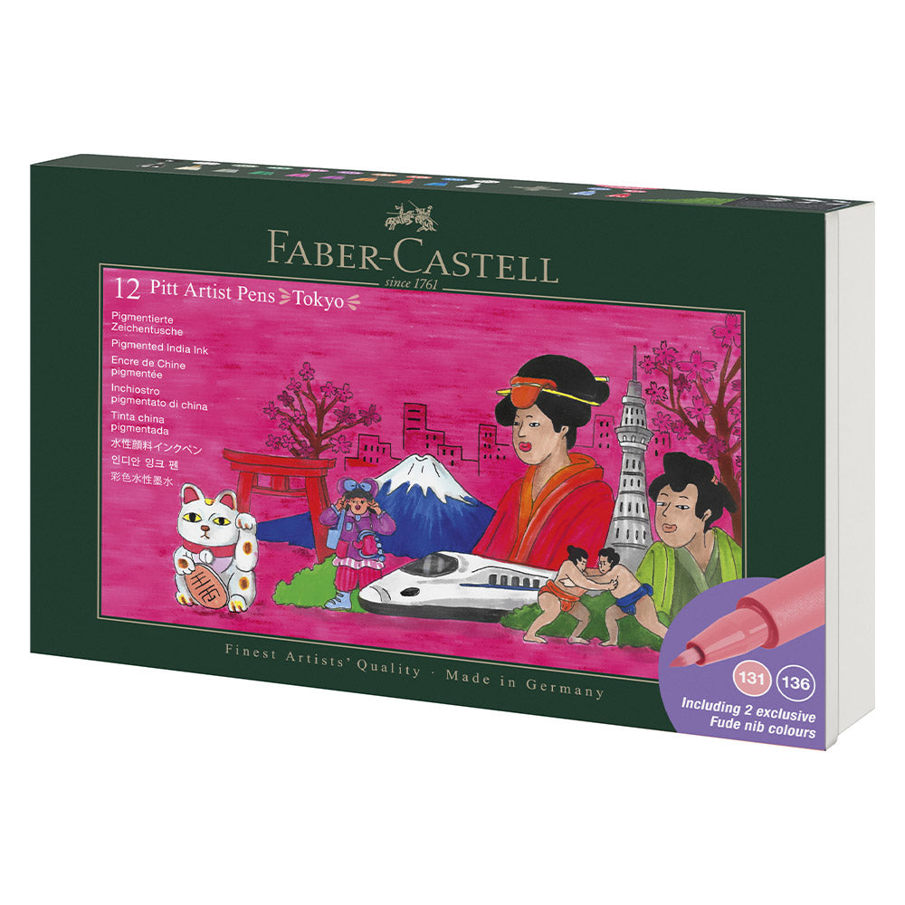 Faber-Castell Pitt Artist Brush Pen City Gift Set of 12 Tokyo