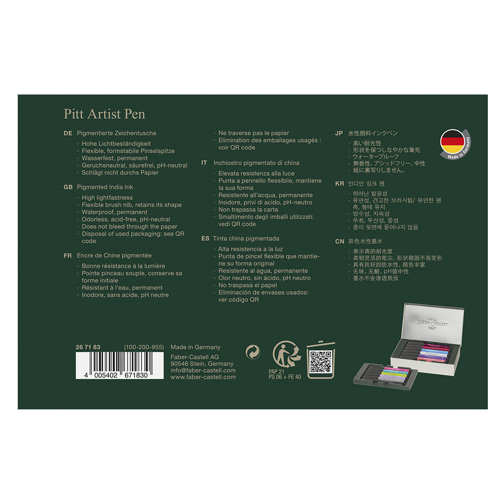 Faber-Castell Pitt Artist Brush Pen City Gift Set of 12 Tokyo