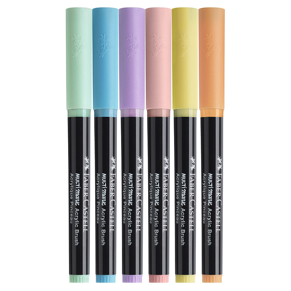 Faber-Castell Multimark Acrylic Brush Set of 6 Pastel