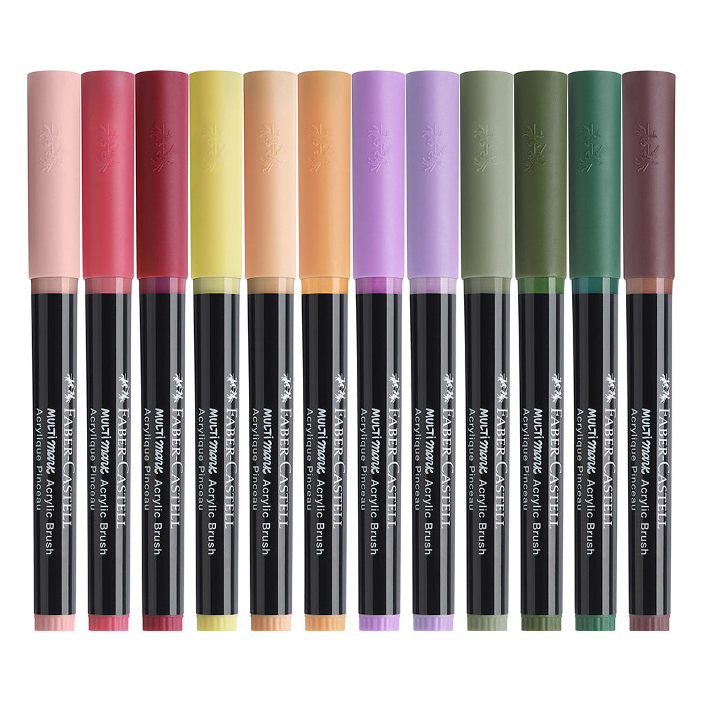 Faber-Castell Multimark Acrylic Brush Set of 12 Cottage