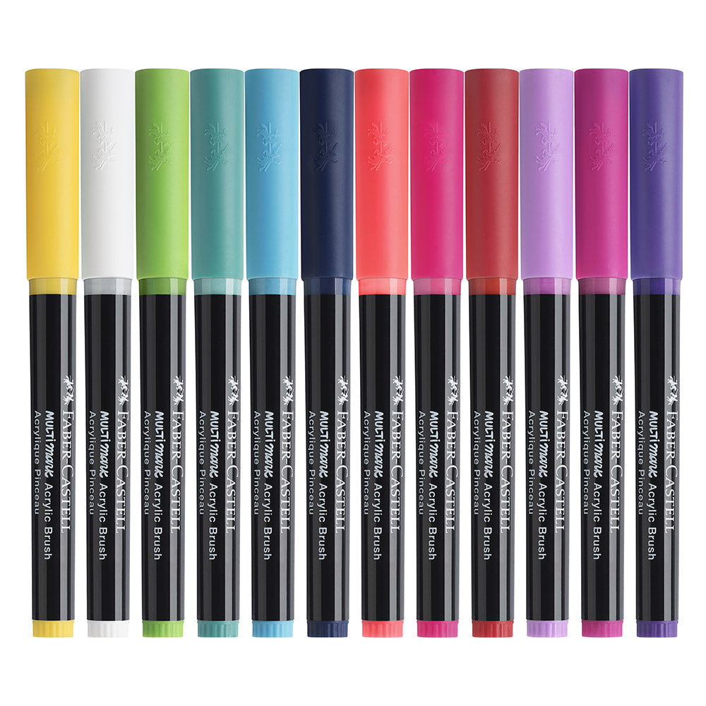 Faber-Castell Multimark Acrylic Brush Set of 12 Dopamin
