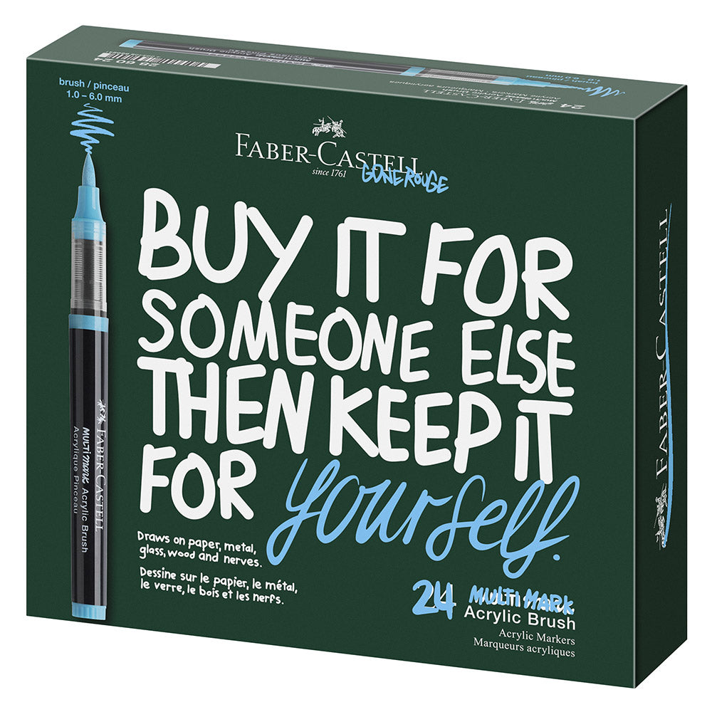 Faber-Castell Multimark Acrylic Brush Box of 24