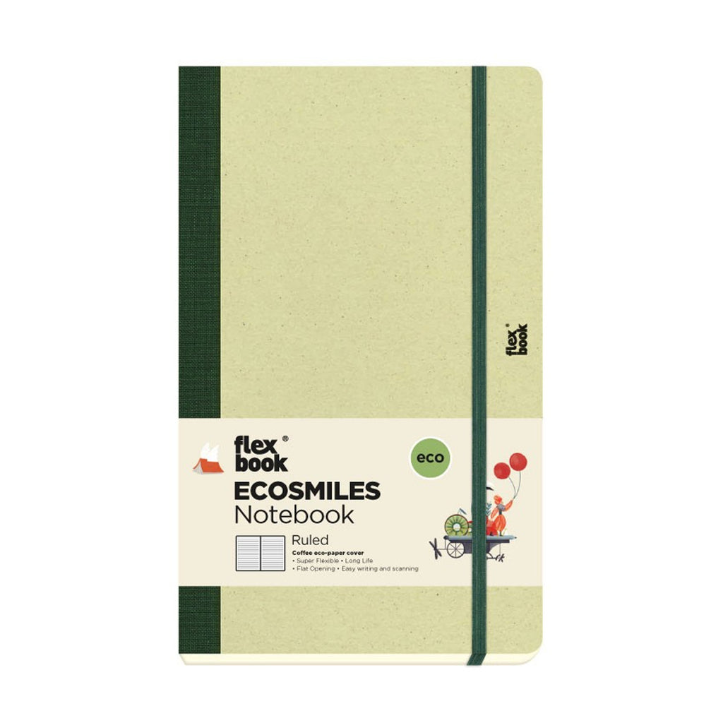 Flexbook Ecosmiles Ruled Notebook Medium Kiwifruit by Flexbook at Cult Pens