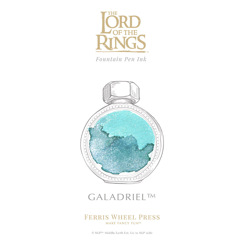 Ferris Wheel Press Lord of the Rings Fountain Pen Ink 38ml Galadriel