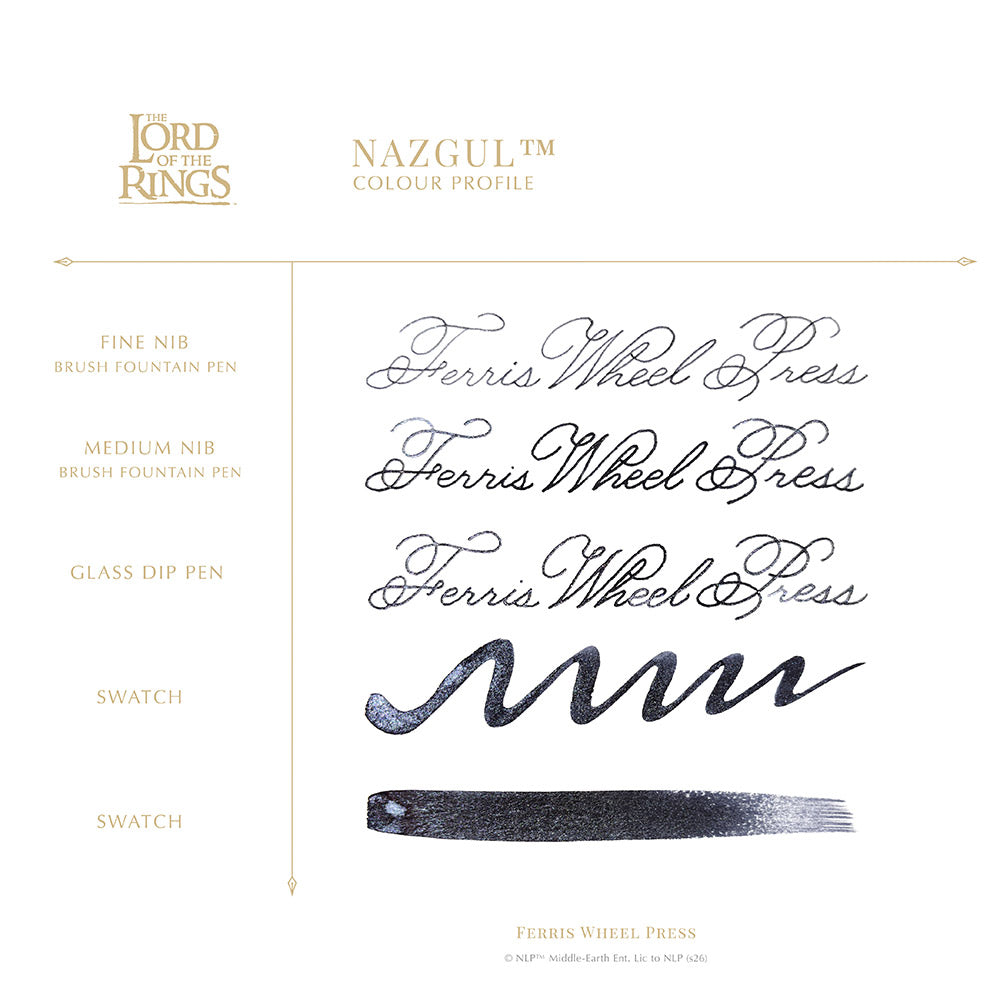 Ferris Wheel Press Lord of the Rings Fountain Pen Ink 38ml Nazgûl