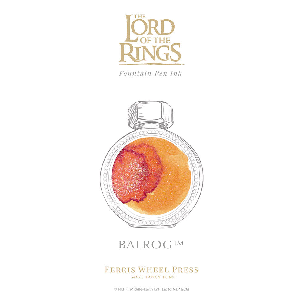 Ferris Wheel Press Lord of the Rings Fountain Pen Ink 38ml Balrog