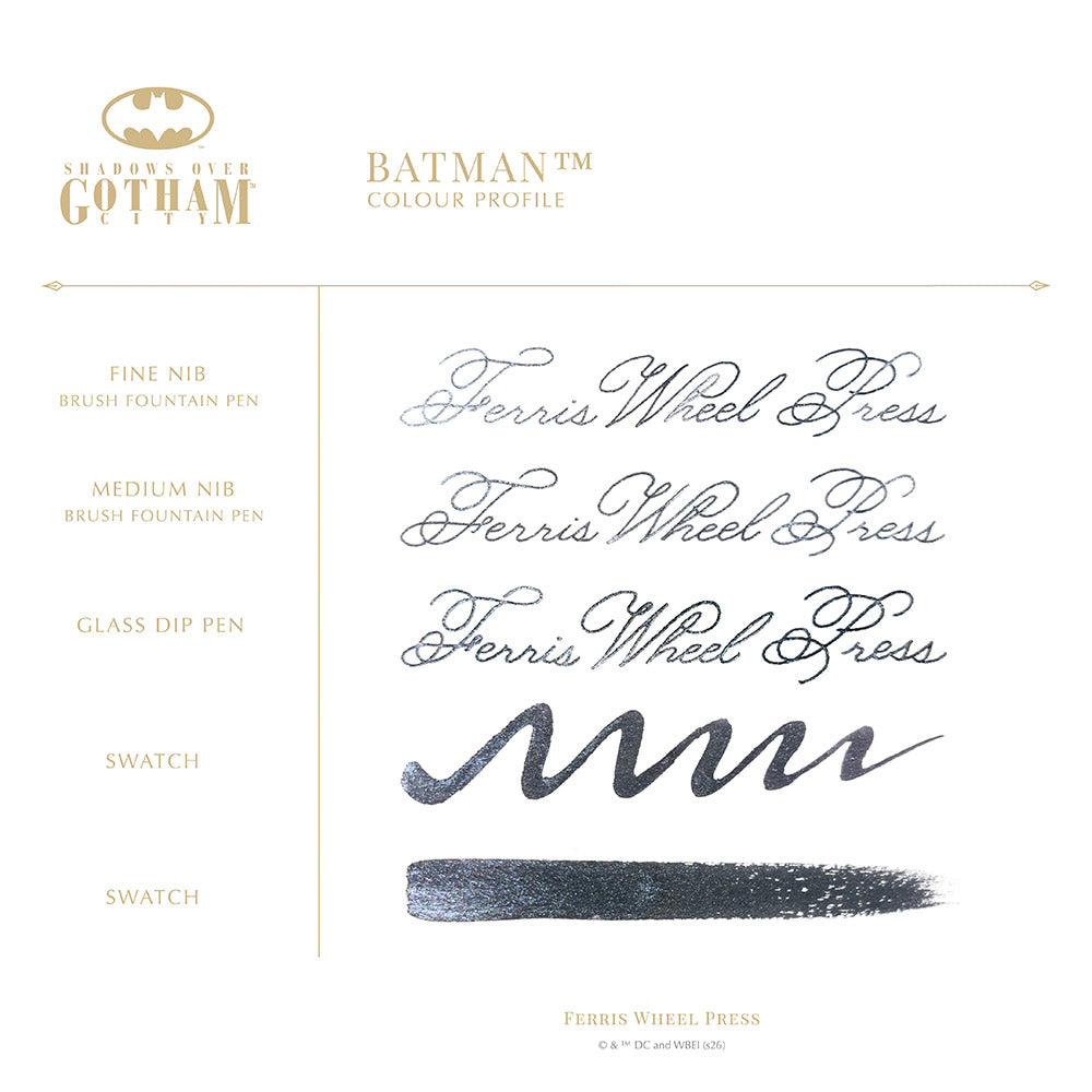 Ferris Wheel Press x Warner Bros. Batman Fountain Pen Ink 38ml Batman