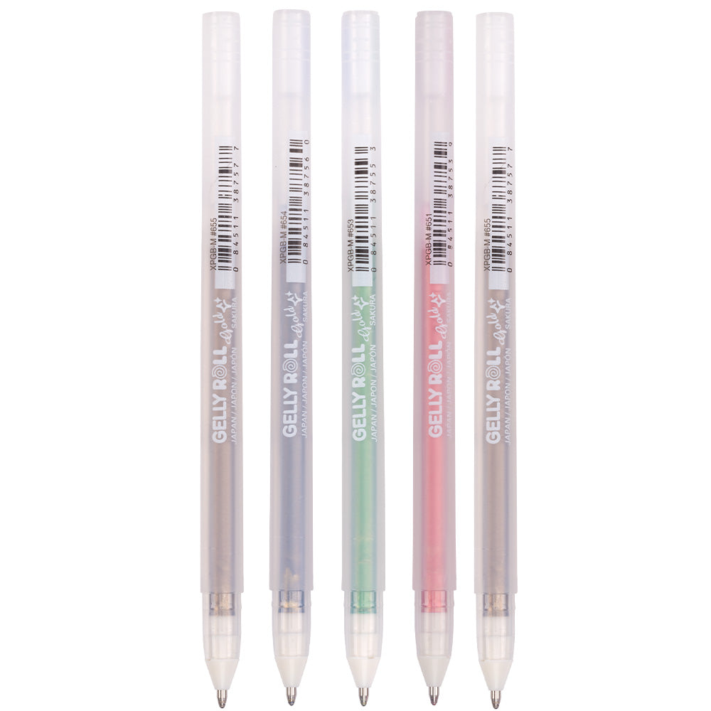 Gelly Roll Silver Shadow Pen Set of 5