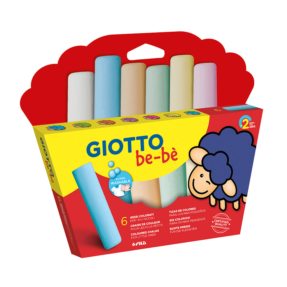 Six Chalks Giotto be-bè Street Chalks Set of 6