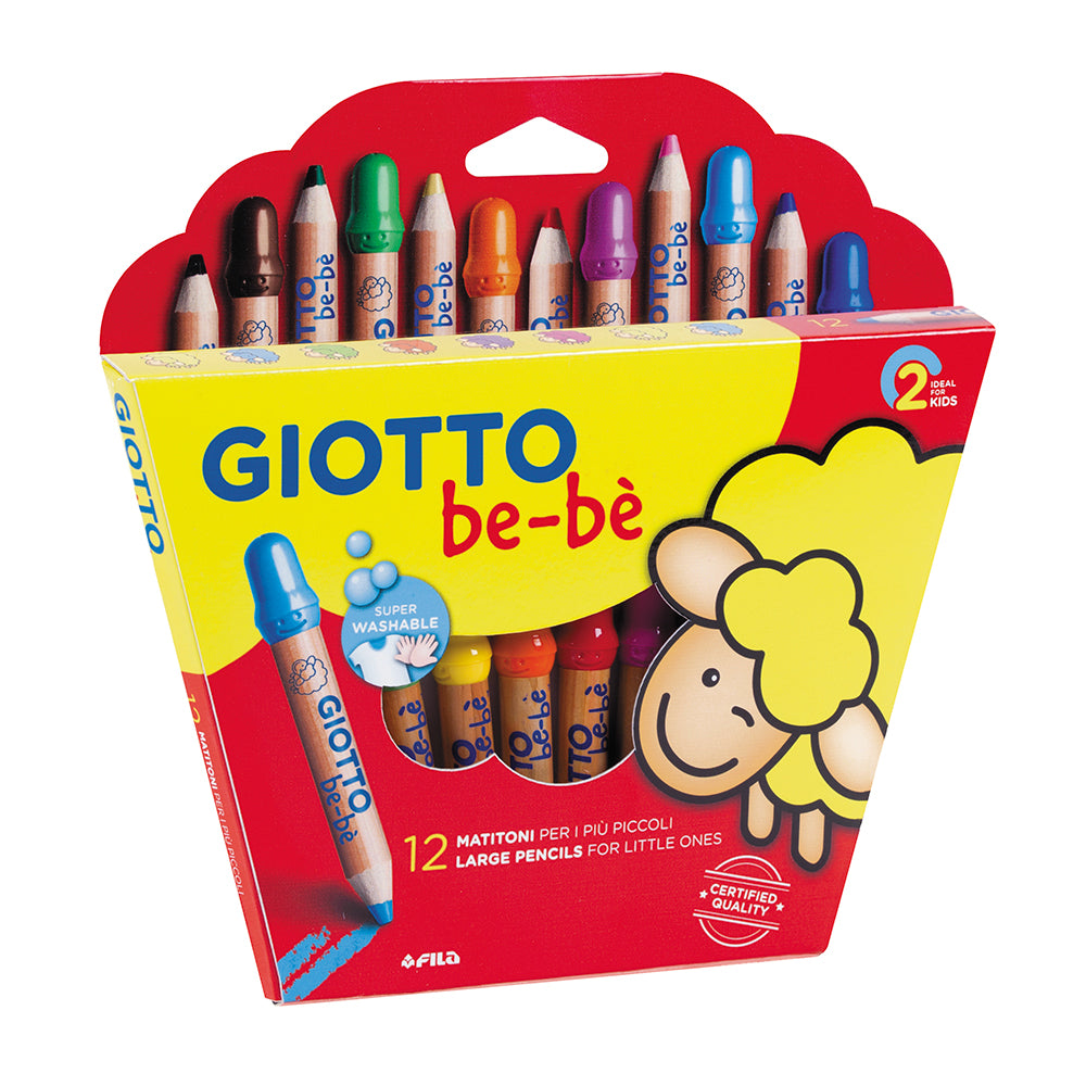 Giotto be-bè Large Pencils With Sharpener Set of 12