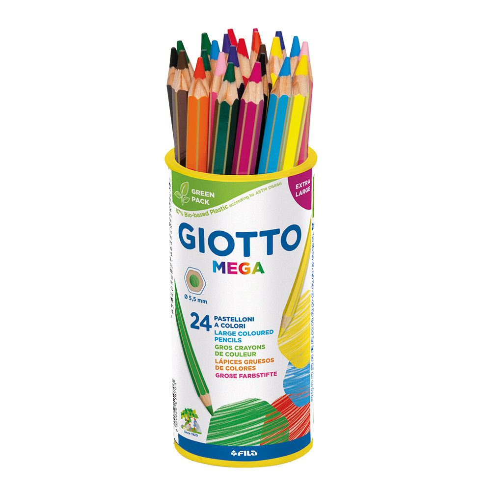 Giotto Mega Chunky Coloured Pencils Set of 24