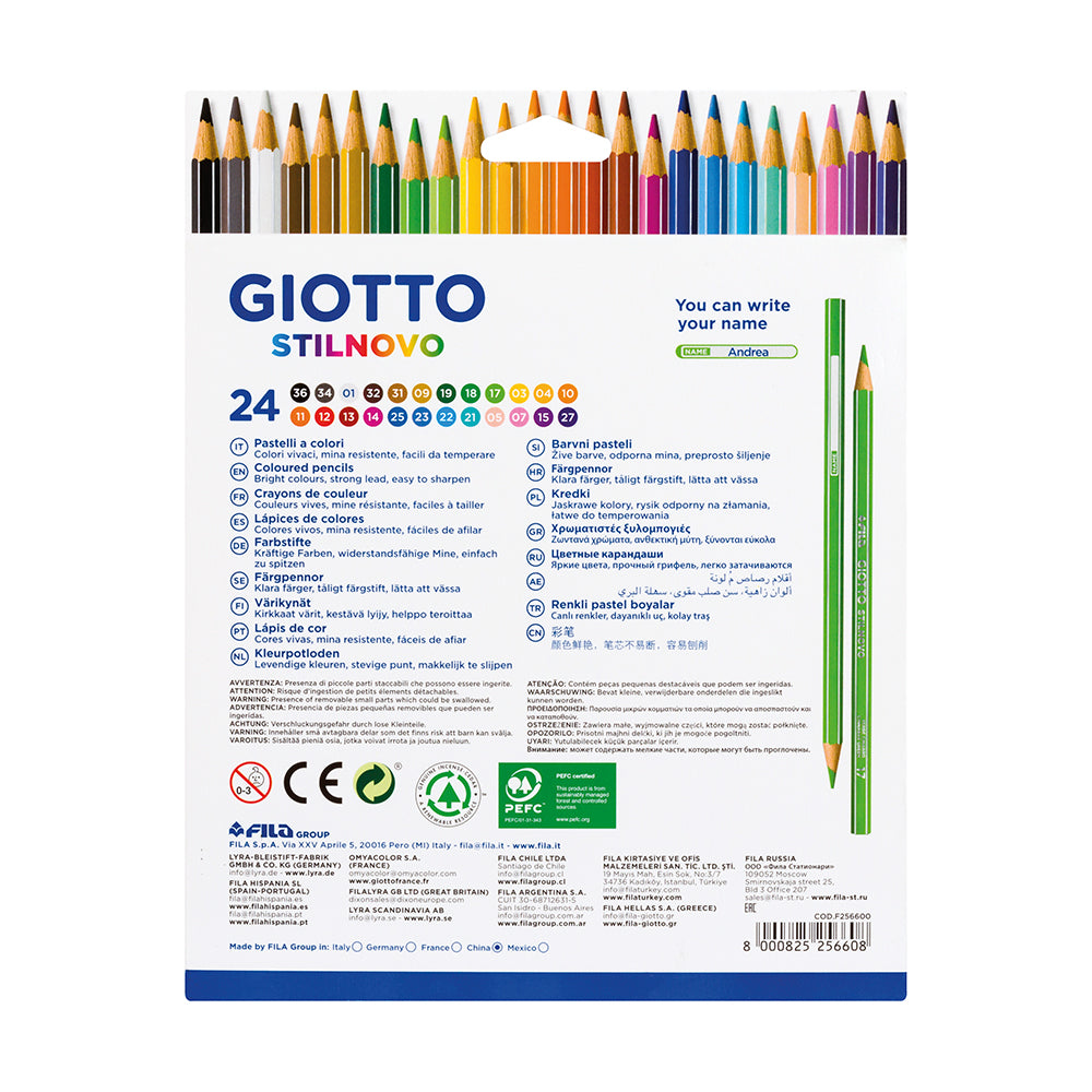 Go Coloured Giotto Stilnovo Coloured Pencils Set of 24