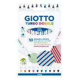 Giotto Turbo Dobble Dual Tip Fibre Pens Fine And Conical Tip Set of 10