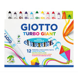 Giotto Turbo Giant Super Washable Fibre Pens Set of 12