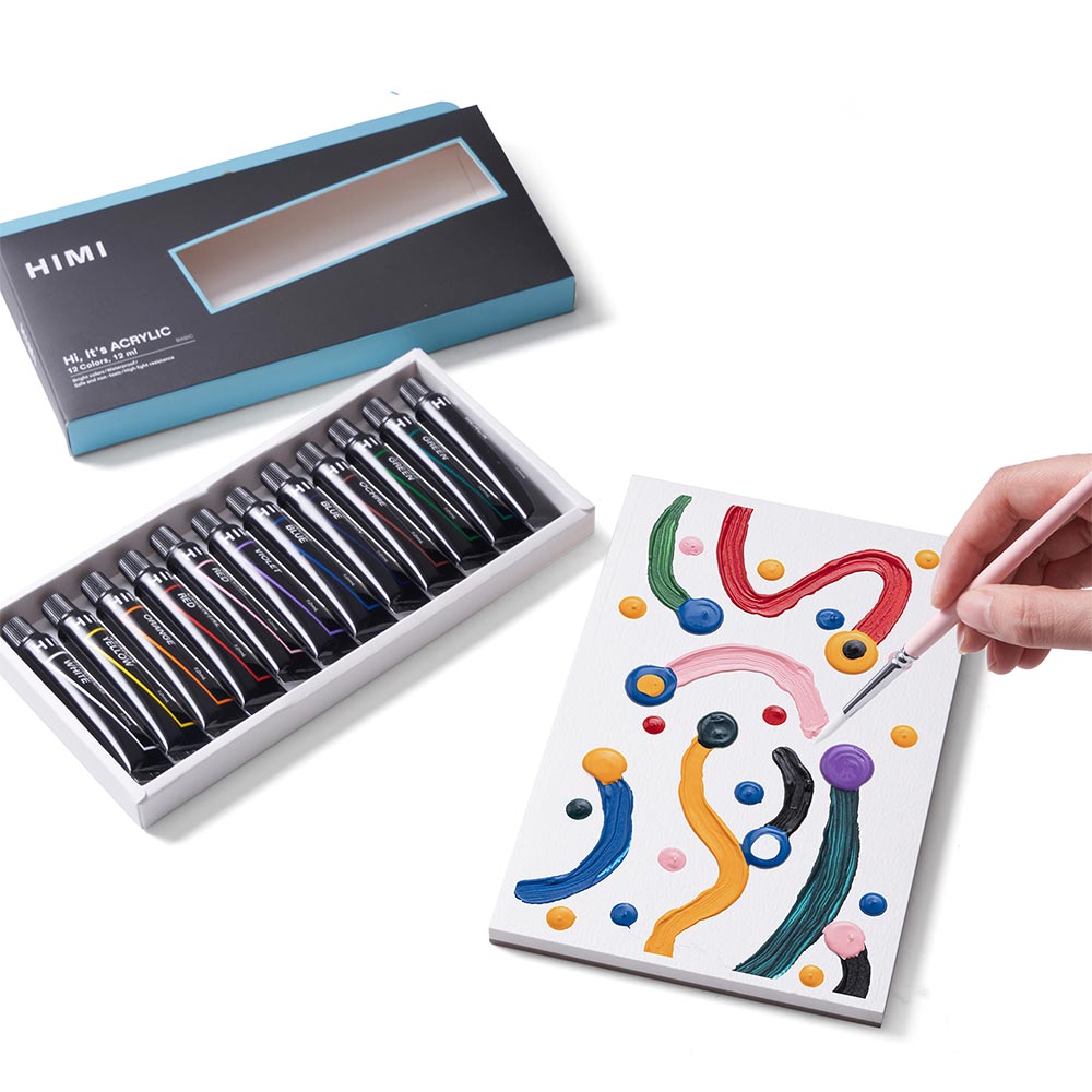 HIMI Tube Acrylic Set of 12 Colours 12ml
