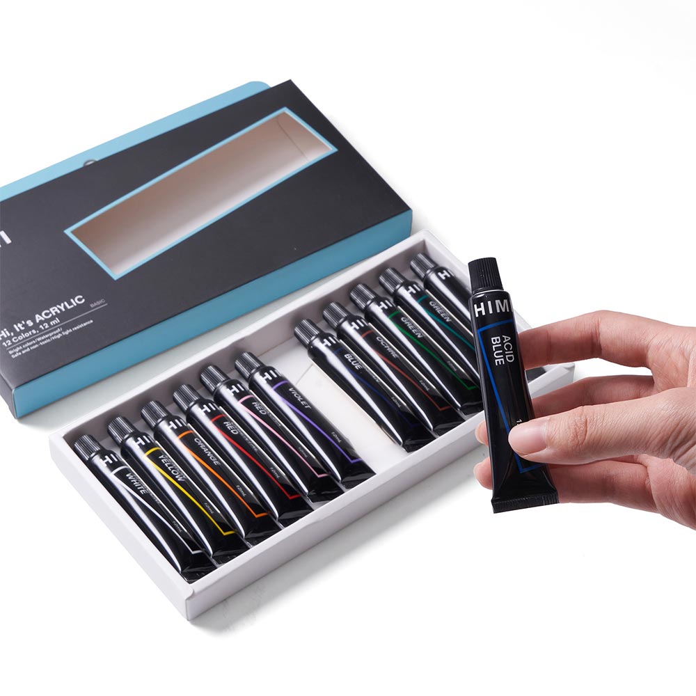 HIMI Tube Acrylic Set of 12 Colours 12ml
