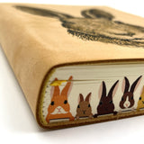 Diarpell Leather Rabbit Journal with Lined Ivory Pages