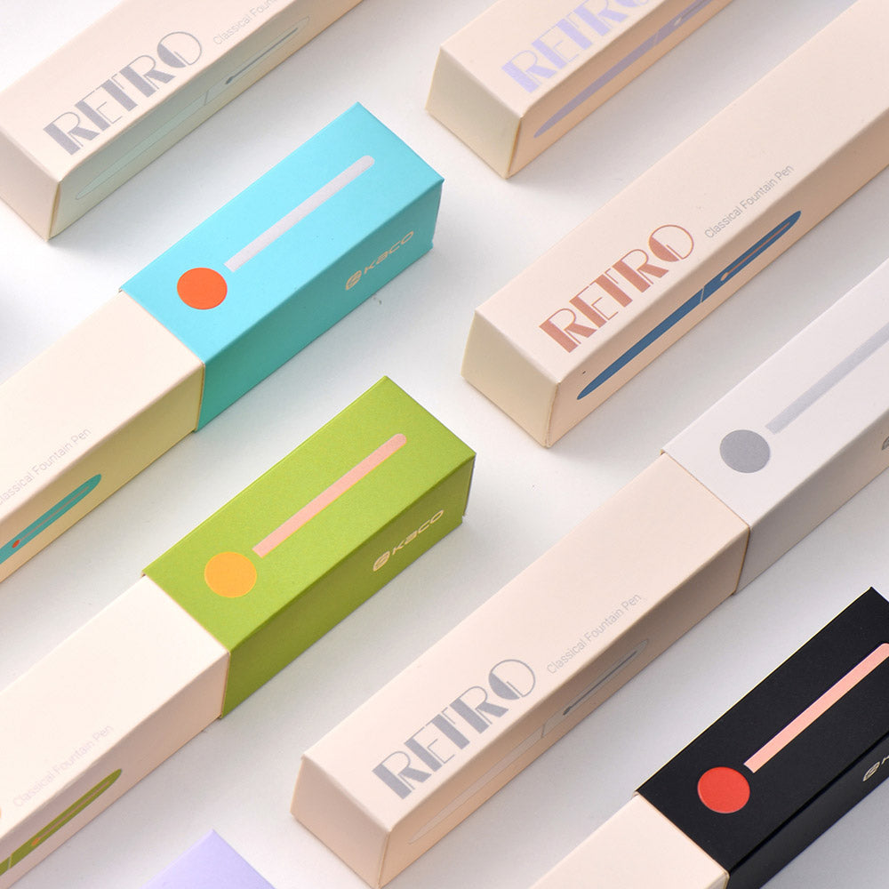 Kaco Retro Fountain Pen White
