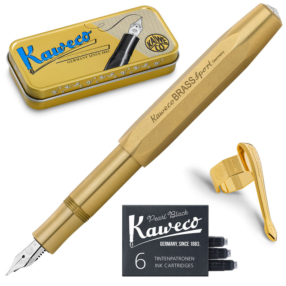 Kaweco Brass Sport Fountain Pen Bundle