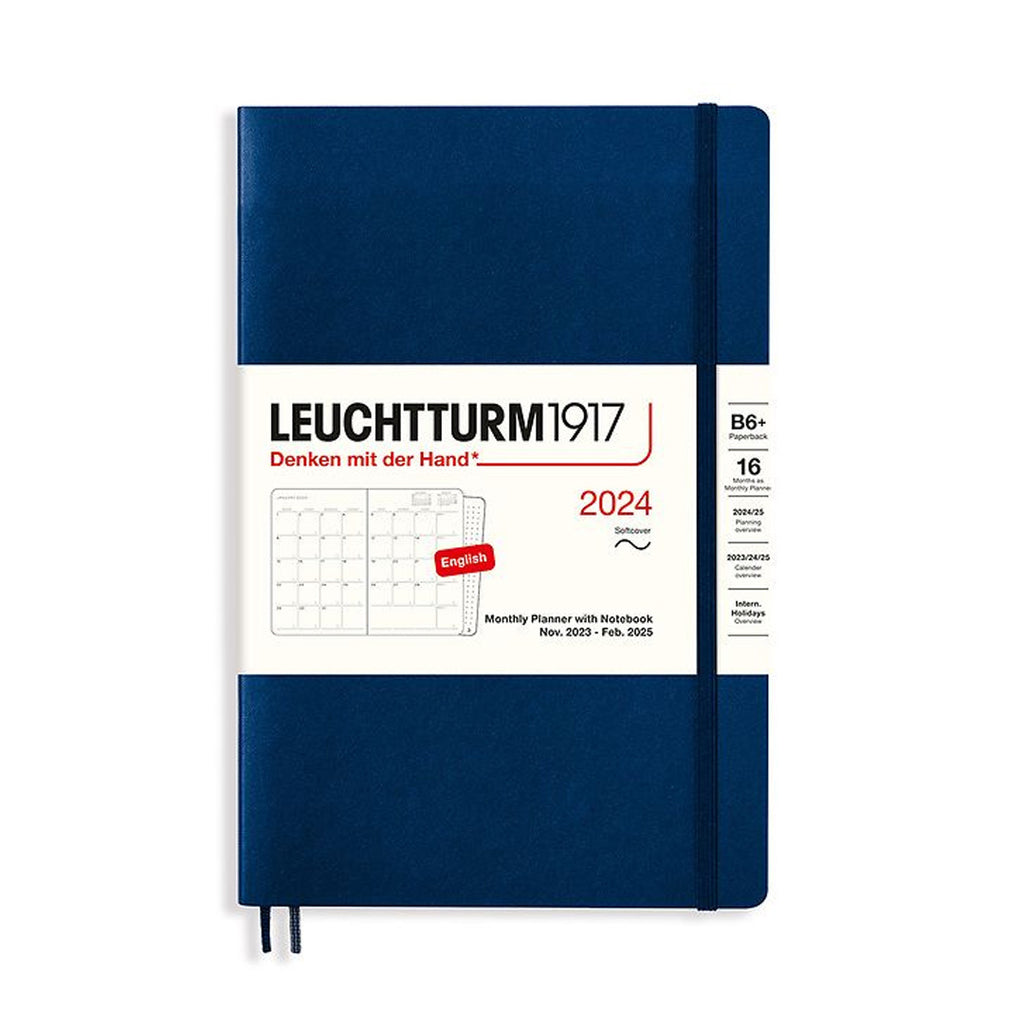 LEUCHTTURM1917 16-Month Monthly Planner & Notebook B6 Navy by LEUCHTTURM1917 at Cult Pens