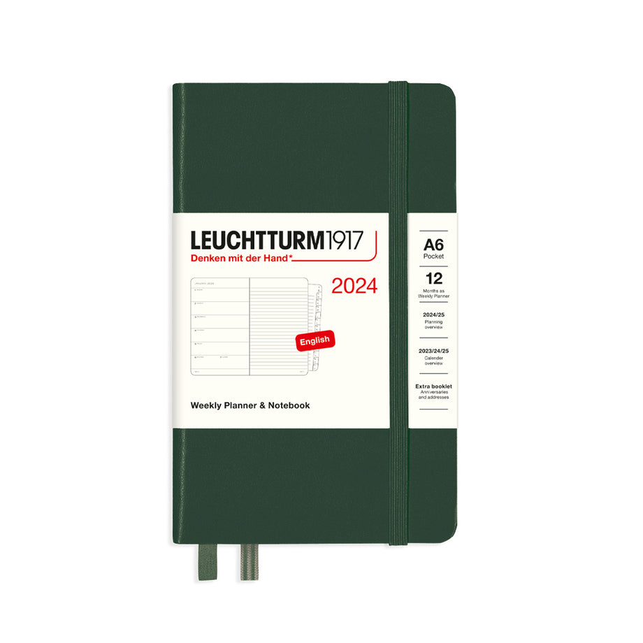 Leuchtturm1917 Weekly Planner - 2024 - Pocket (A6) - Sage