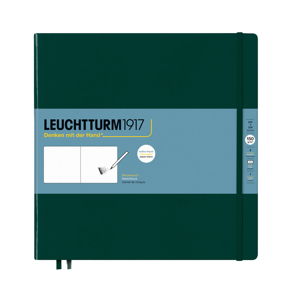 LEUCHTTURM1917 Sketchbook Square Forest Green