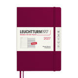 LEUCHTTURM1917 Weekly Planner & Notebook 2027 Hardcover Medium A5 Port Red