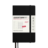 LEUCHTTURM1917 Weekly Planner & Notebook 2027 Hardcover Pocket A6 Black