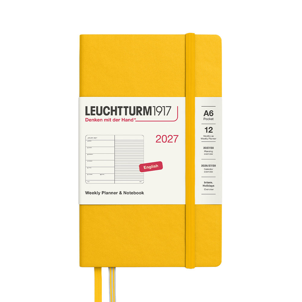 LEUCHTTURM1917 Weekly Planner & Notebook 2027 Hardcover Pocket A6 Sunflower