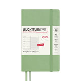 LEUCHTTURM1917 Weekly Planner & Notebook 2027 Hardcover Pocket A6 Sage