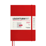 LEUCHTTURM1917 Weekly Planner & Notebook 2027 Softcover Medium A5 Cherry