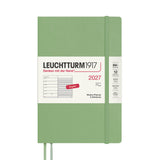 LEUCHTTURM1917 Weekly Planner & Notebook 2027 Softcover Paperback B6+ Sage