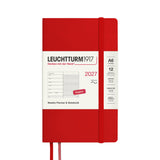 LEUCHTTURM1917 Weekly Planner & Notebook 2027 Softcover Pocket A6 Cherry