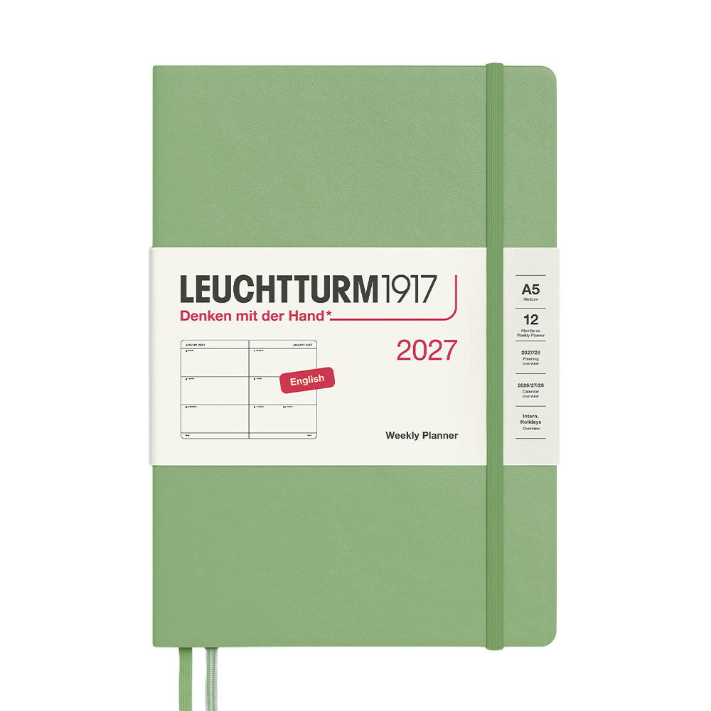 LEUCHTTURM1917 Weekly Planner 2027 Hardcover Medium A5 Sage