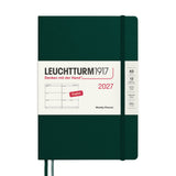 LEUCHTTURM1917 Weekly Planner 2027 Hardcover Medium A5 Forest Green
