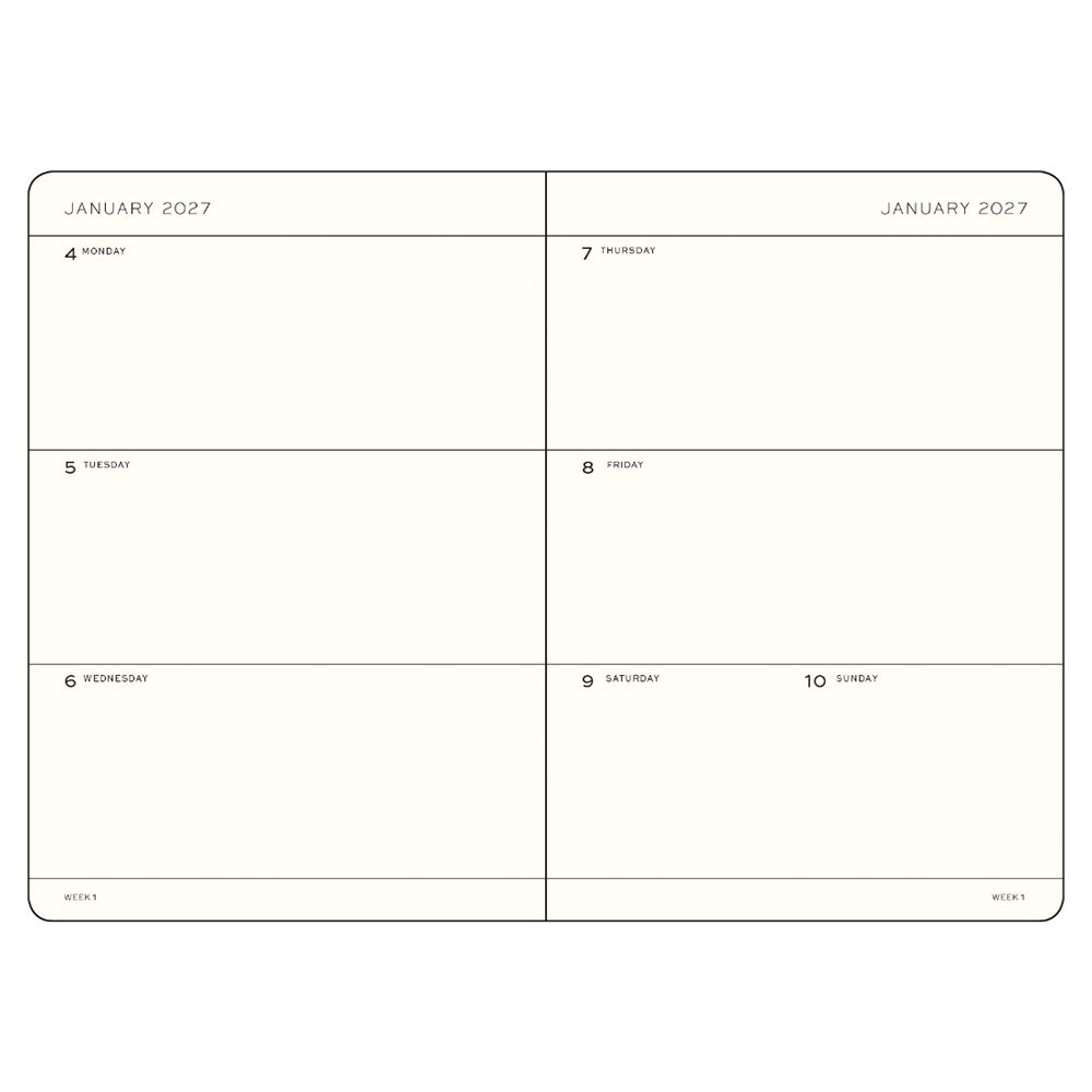 LEUCHTTURM1917 Weekly Planner 2027 Softcover Medium A5 Black