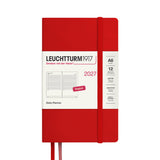 LEUCHTTURM1917 Daily Planner 2027 Hardcover Pocket A6 Cherry