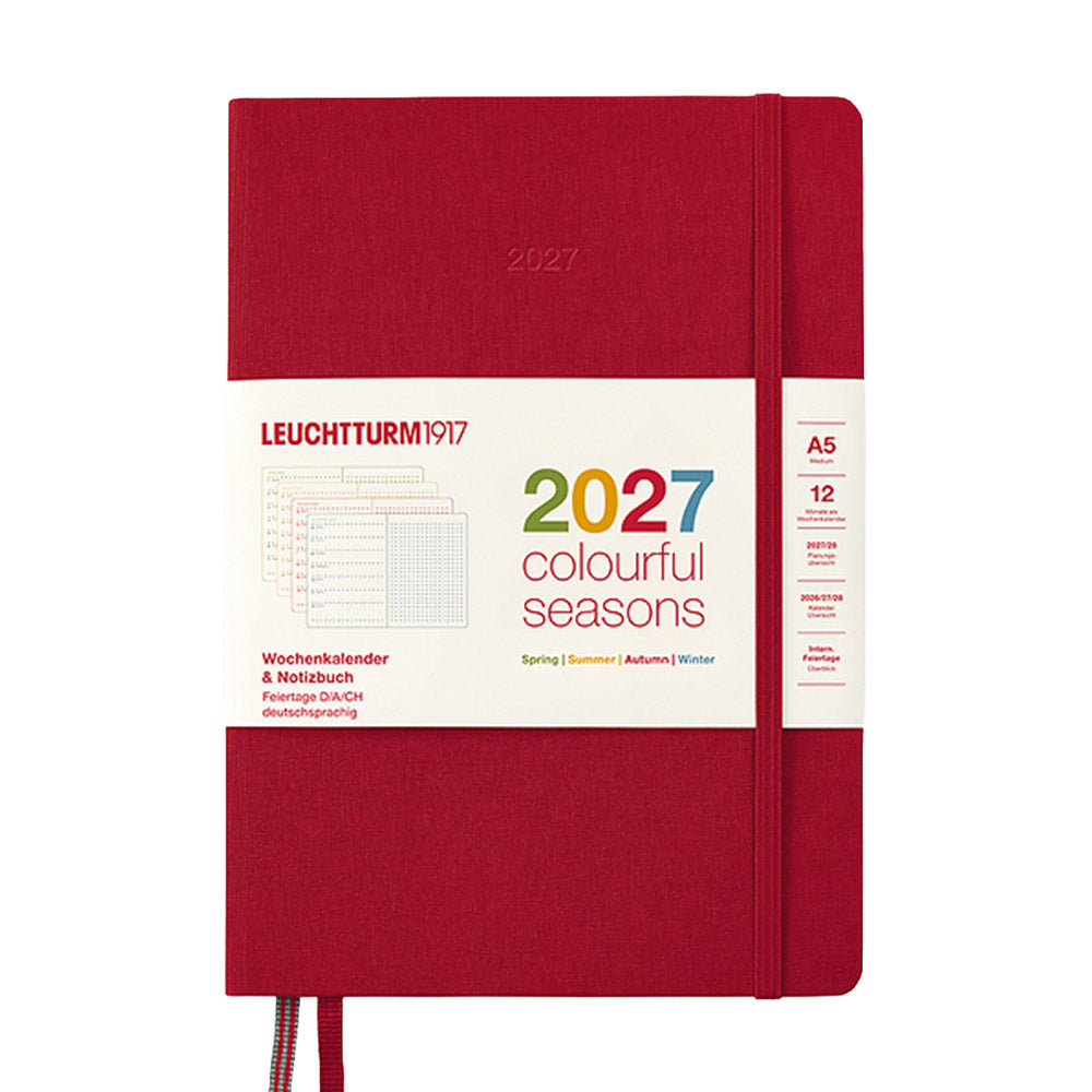 LEUCHTTURM1917 Weekly Planner & Notebook 2027 A5 Colourful Seasons Dotted