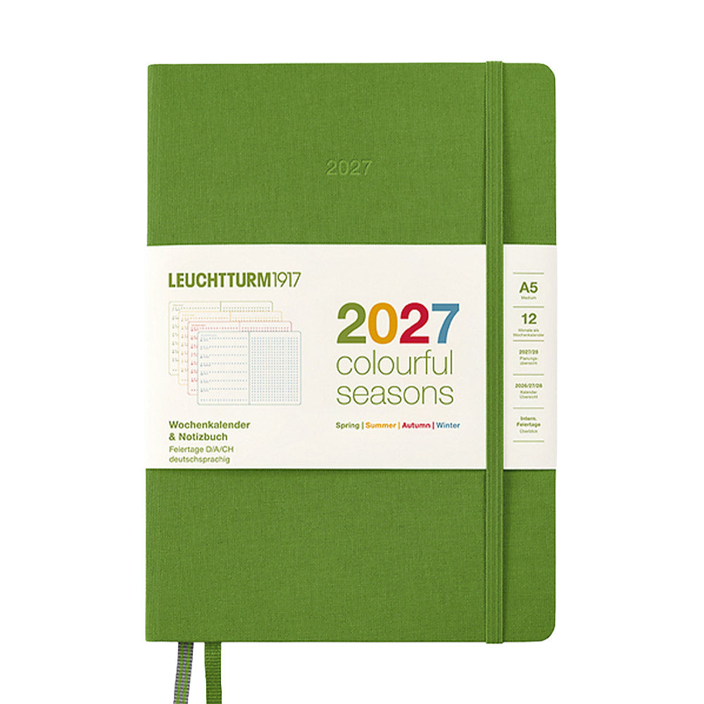 LEUCHTTURM1917 Weekly Planner & Notebook 2027 A5 Colourful Seasons Dotted