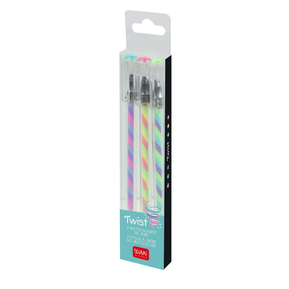 Legami Twist Pen Set Of 3 Multicoloured Gel Pens by Legami at Cult Pens