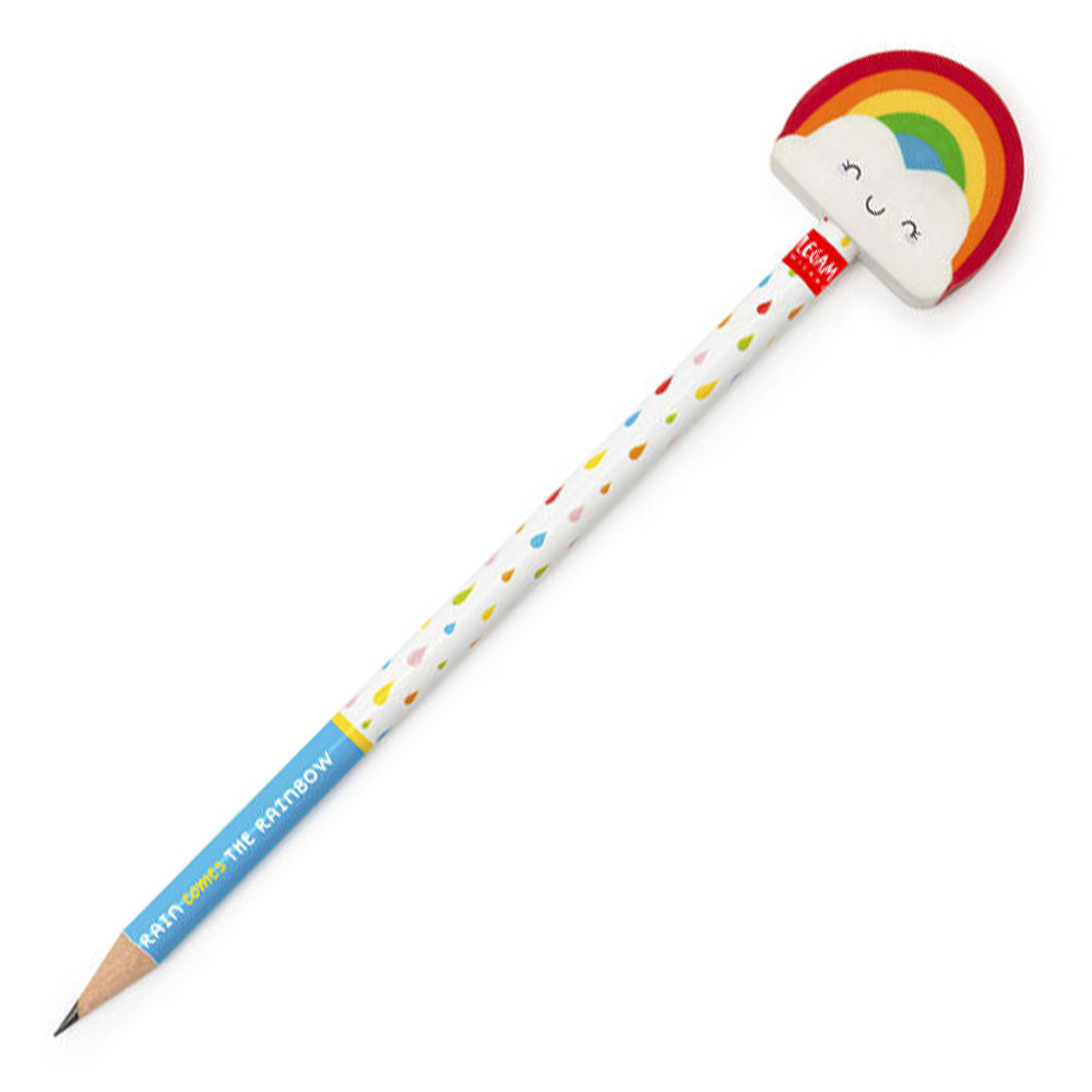 Legami After Rain Comes The Rainbow Pencil With Eraser by Legami at Cult Pens