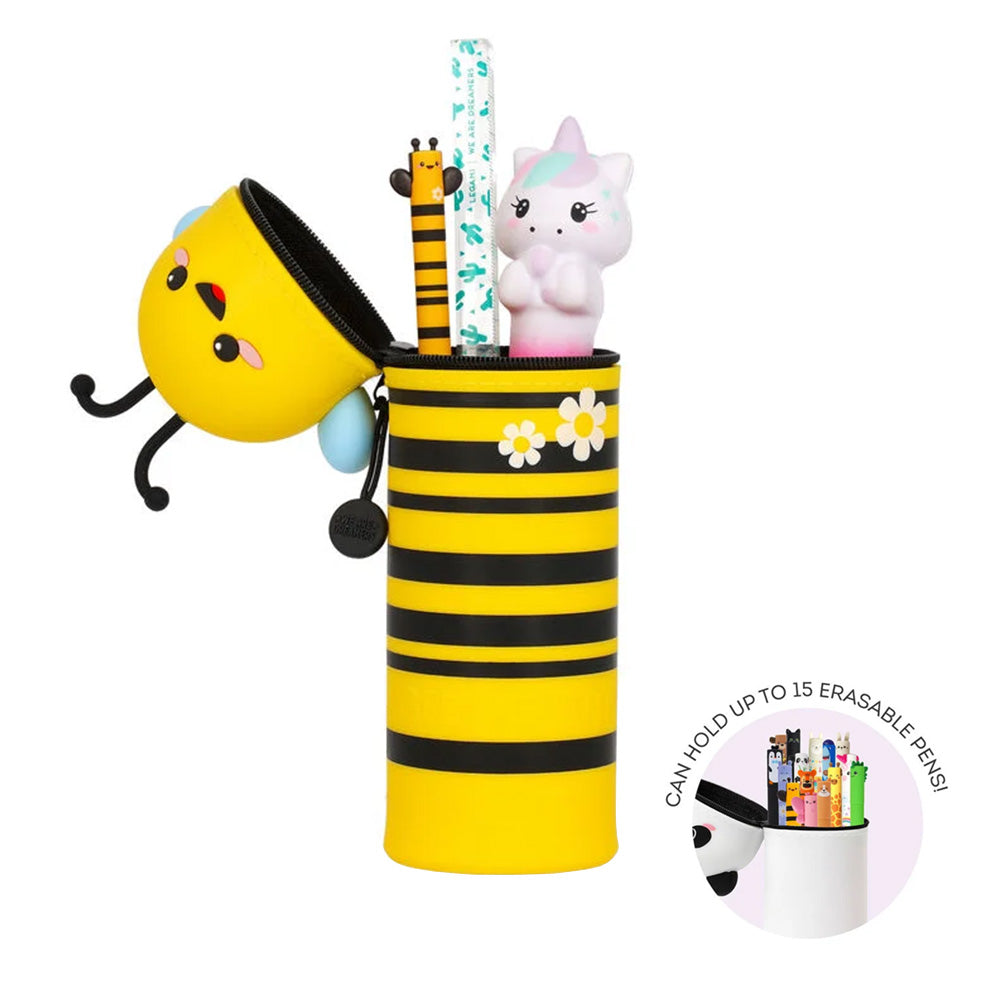 Legami Kawaii 2-in-1 Soft Silicone Pencil Case Bee