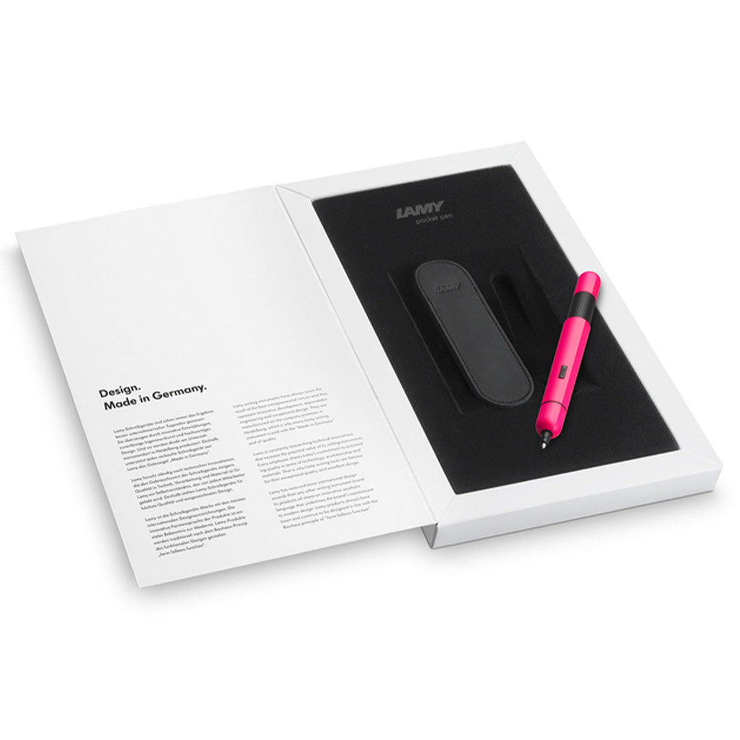 LAMY 288 KS pico Pink Ballpoint Pen and Leather Pouch set