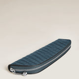 Montblanc Meisterstuck 1 Pen Pouch Blue Croco-embossed