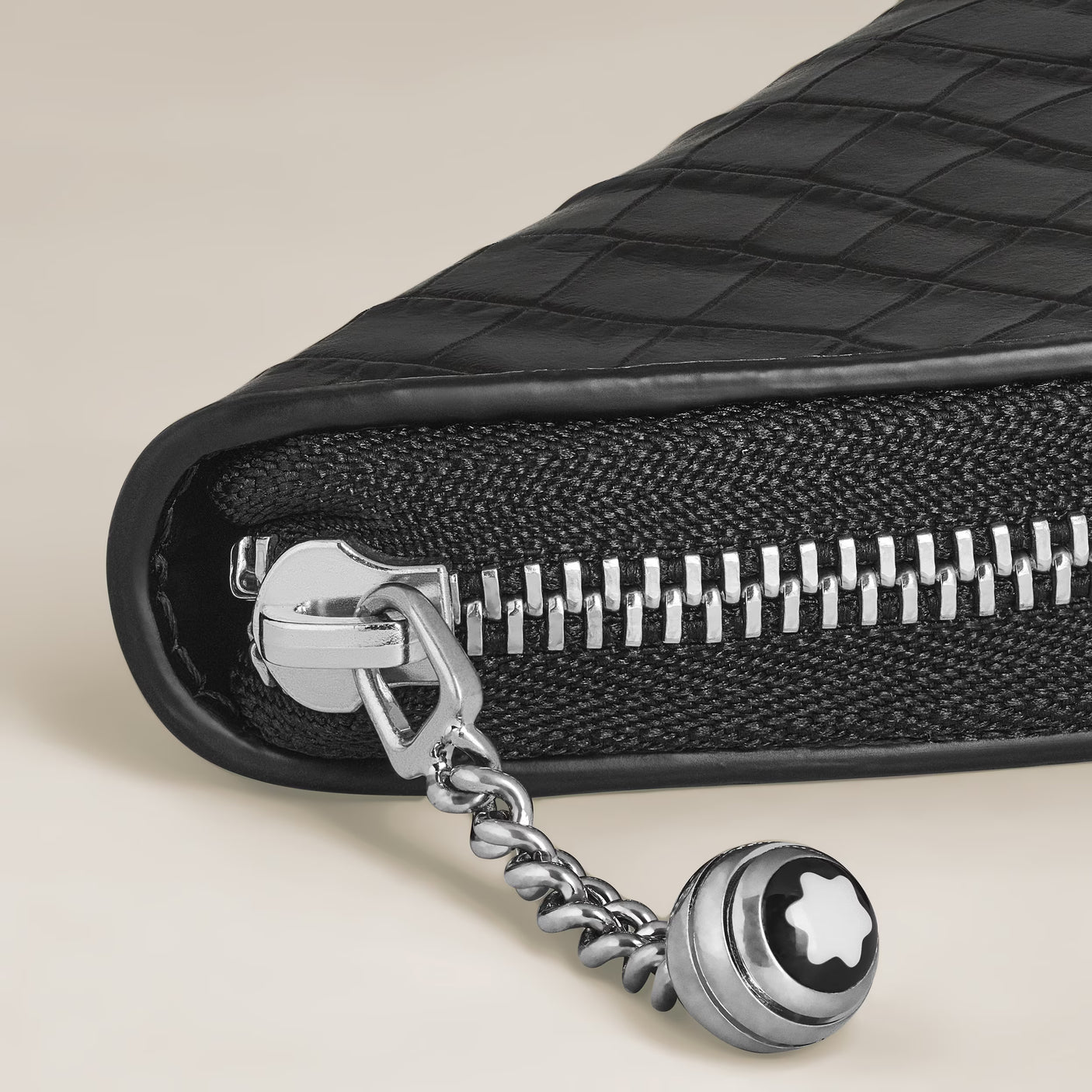 Montblanc Meisterstuck 1 Pen Pouch Black Croco-embossed