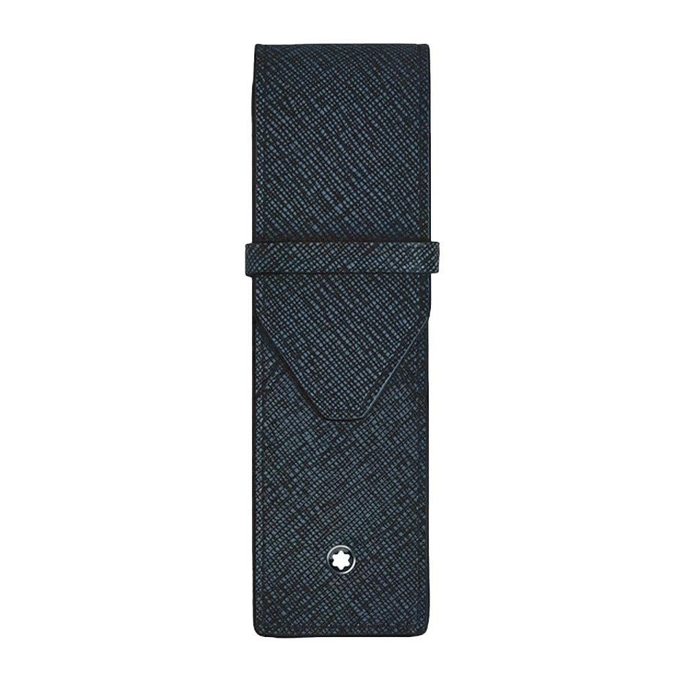 Montblanc Meisterstuck Sartorial 2 Pen Pouch Tweed Blue