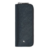Montblanc Sartorial 2 Pen Zipped Pouch Tweed Blue