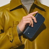 Montblanc Sartorial 2 Pen Zipped Pouch Tweed Blue