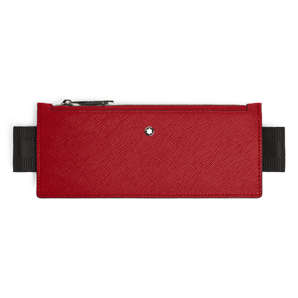 Montblanc 2 Pen Elastic Zip Pouch Red